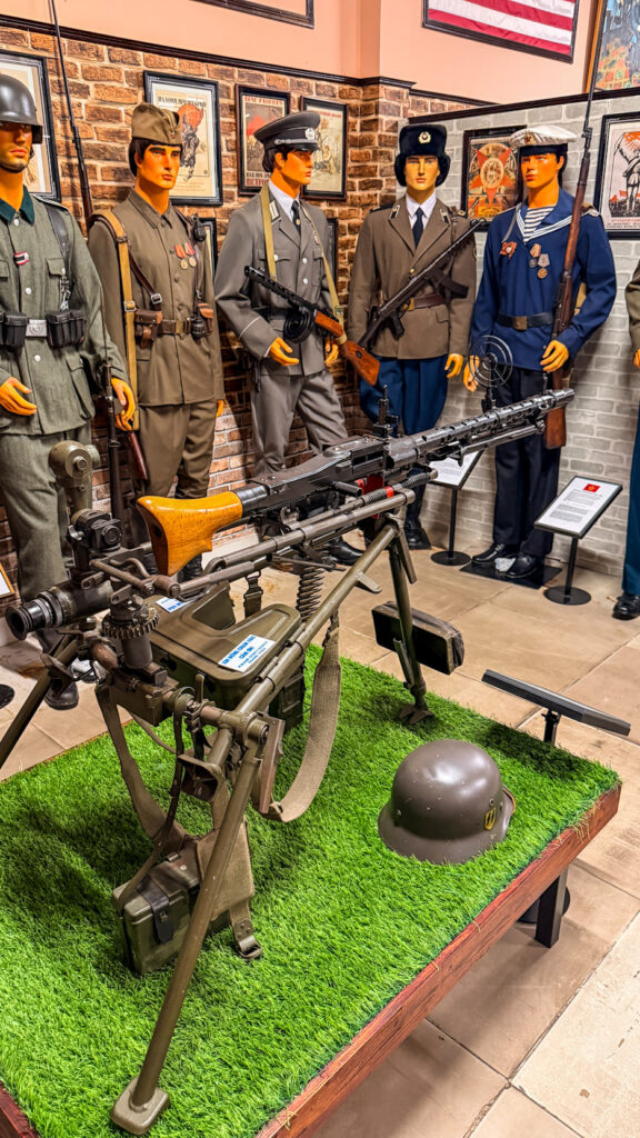 Historical weapons and military artefacts inside Worldwide Arms Museum Vung Tau