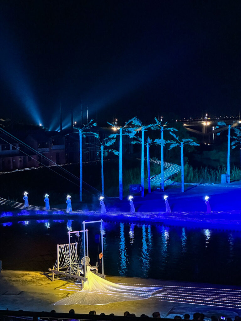 Hoi An Impression Theme Park entrance with lanterns and traditional Vietnamese architecture