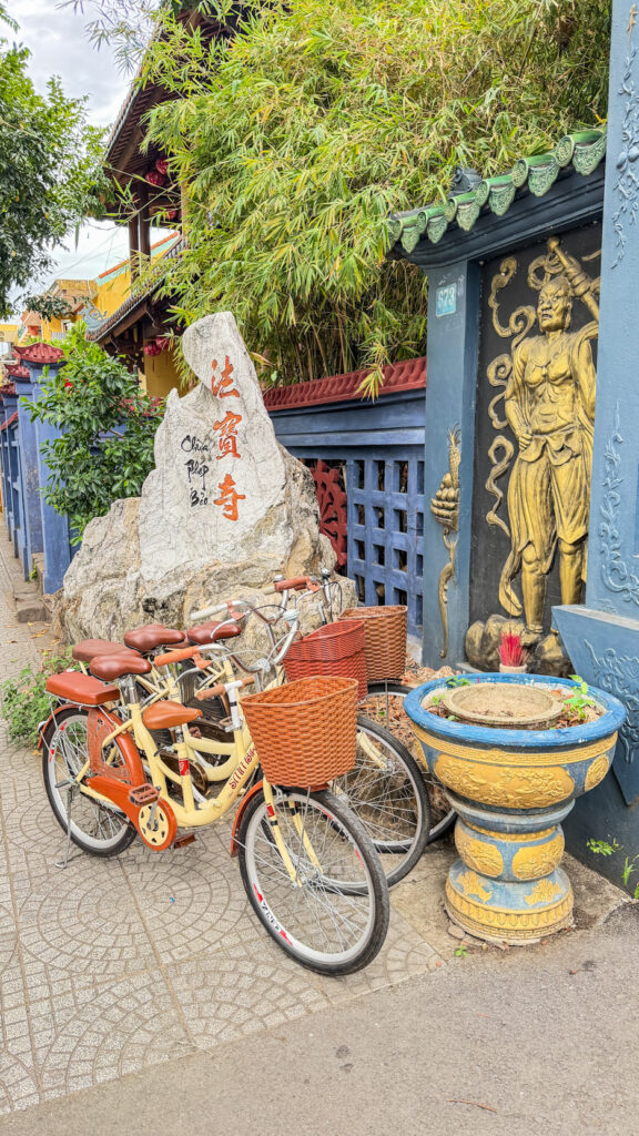 Golden Buddha statue inside Phap Bao Pagoda Hoi An

