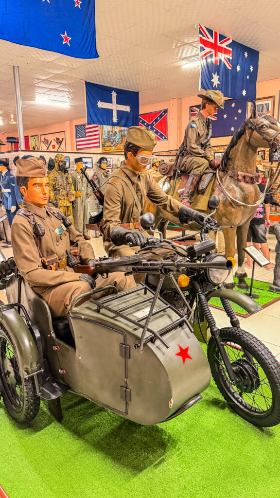 Historical weapons and military artefacts inside Worldwide Arms Museum Vung Tau