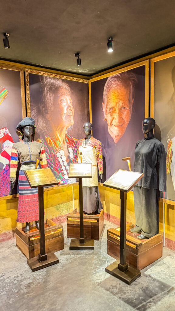 Indigo Room painted with natural indigo dyes used by northern mountain tribes in Vietnam