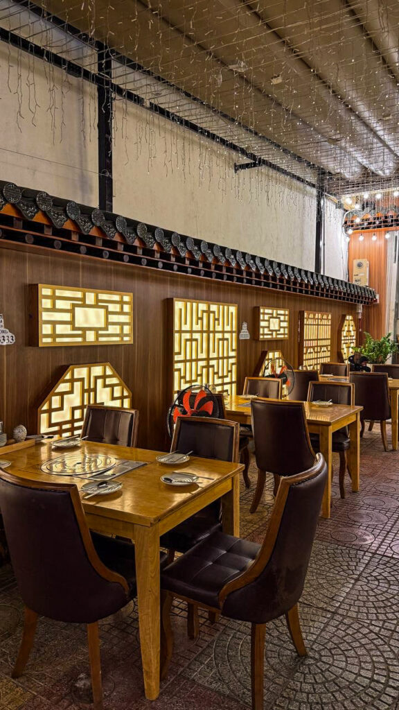 Jejuga Korean BBQ banchan and grilled meat Nha Trang