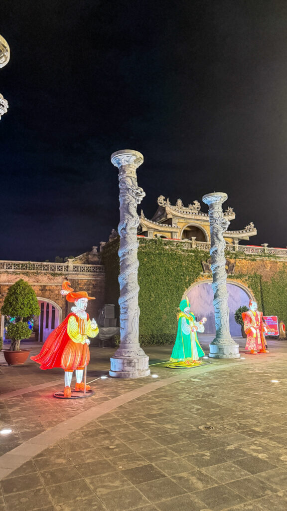 Thien Duc Spiritual Section at Hội An Impression Theme Park with peaceful temple and garden