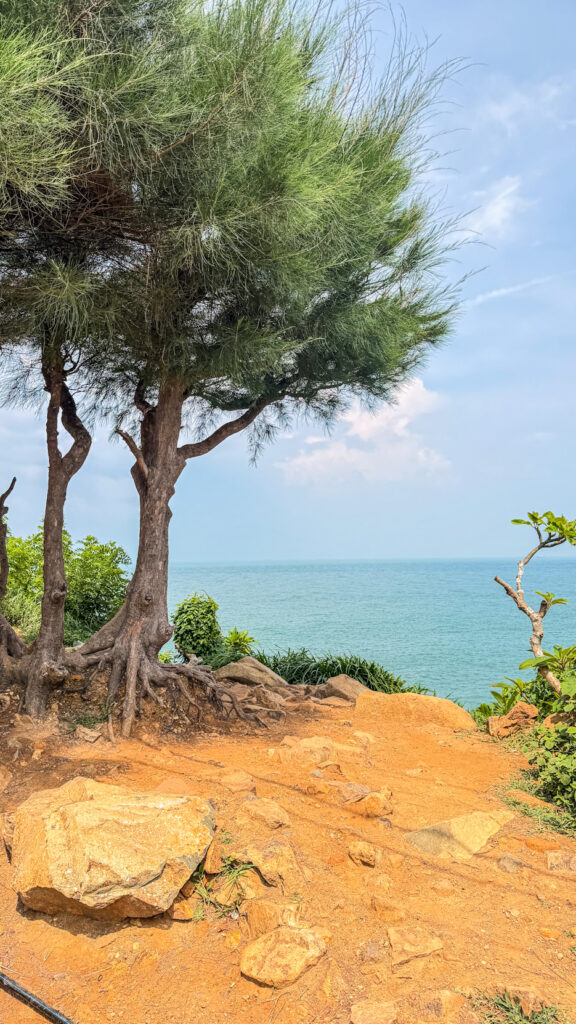 Ocean and coastline seen from Mũi Nghinh Phong Vung Tau