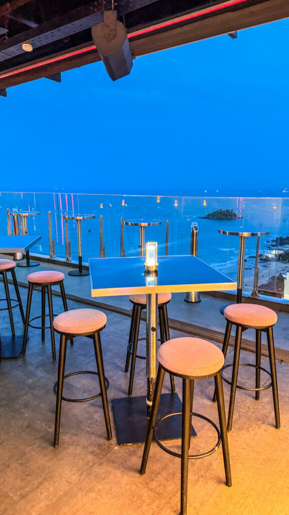 Premier Pearl rooftop dining area in Vung Tau