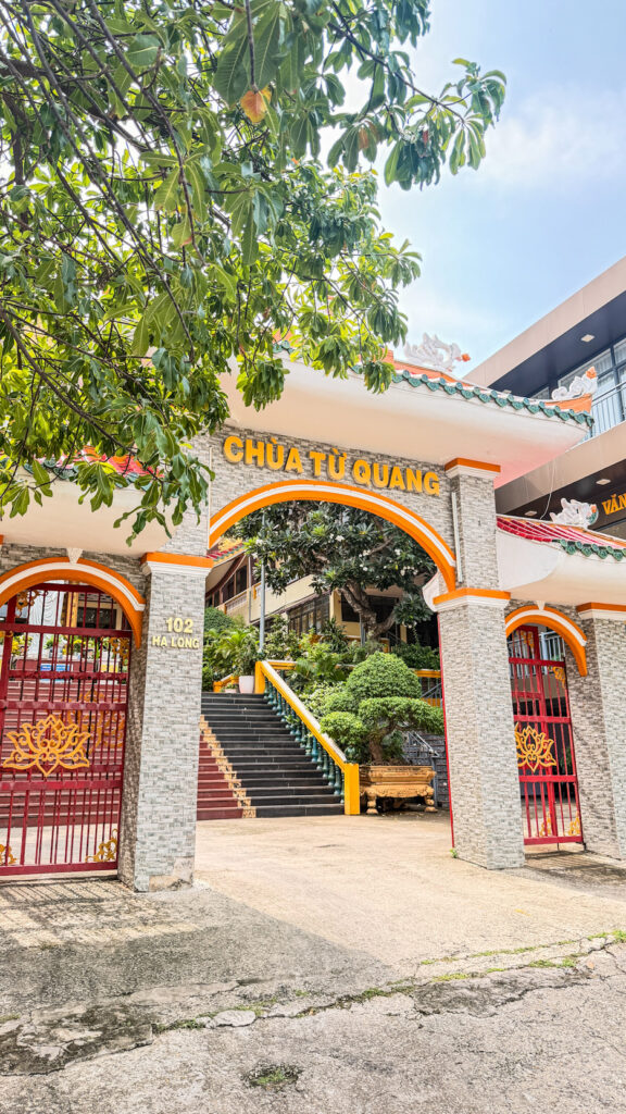 Buddhist pagoda in Vung Tau with traditional Vietnamese architecture