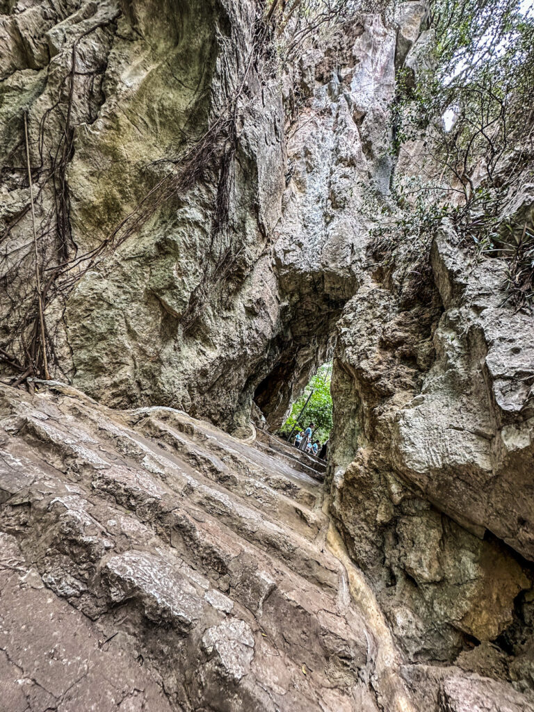 Huyen Khong Cave with sunlight beams in Marble Mountains Da Nang Vietnam

