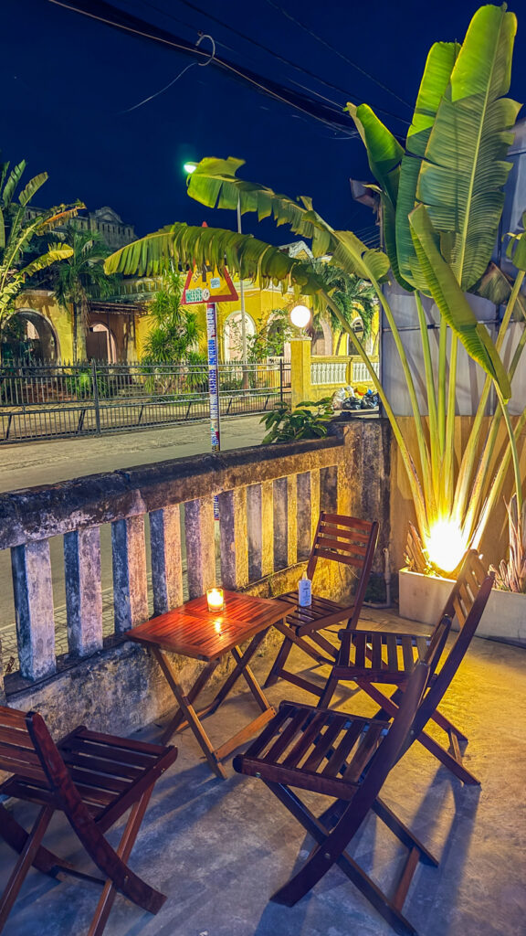 Viet Sake bar in yellow heritage house Hoi An

