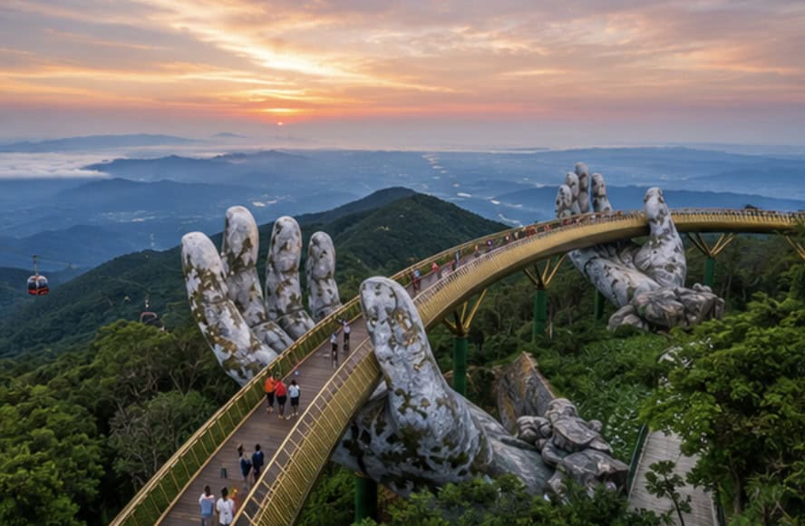 Golden Bridge at Ba Na Hills near Da Nang