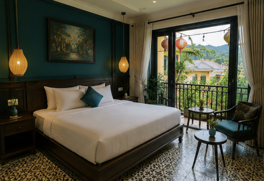 Stylish boutique hotel room Vietnam