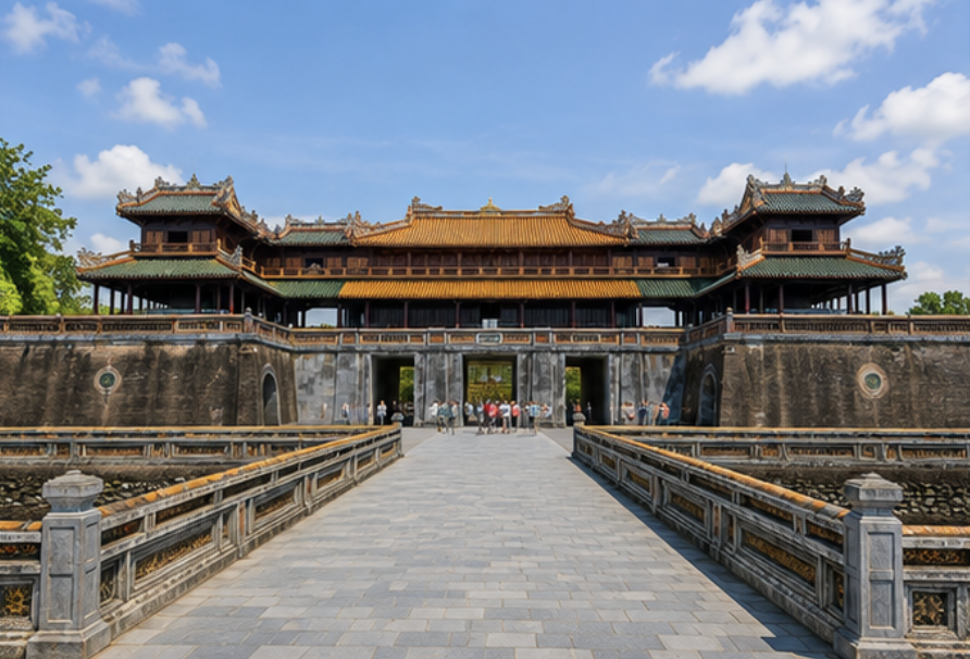 Imperial City and historic architecture in Hue, Vietnam