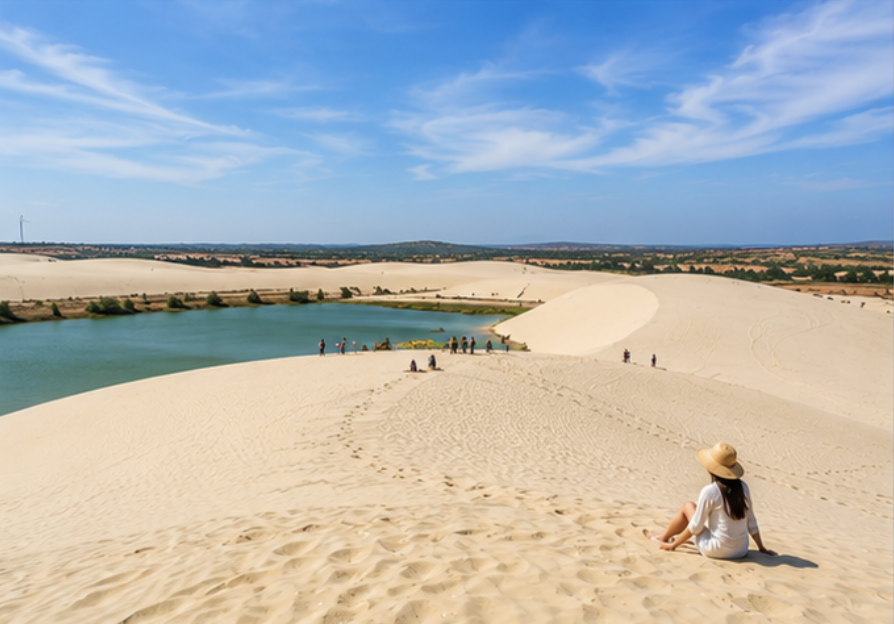 White sand dunes in Mui Ne