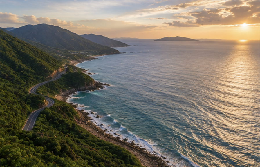 Scenic coastline and rocky landscape around Quy Nhon