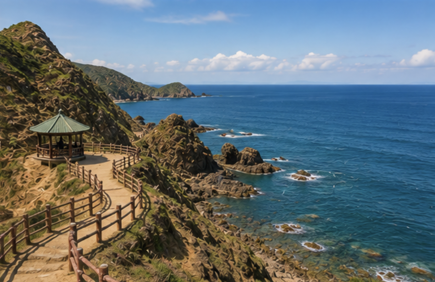 Eo Gio coastal cliffs and sea near Quy Nhon