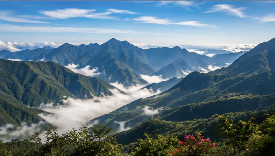Mountain landscape surrounding Sapa in northern Vietnam