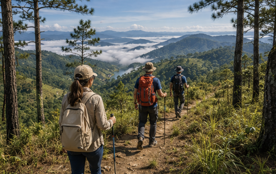 Mountain trekking near Da Lat Vietnam