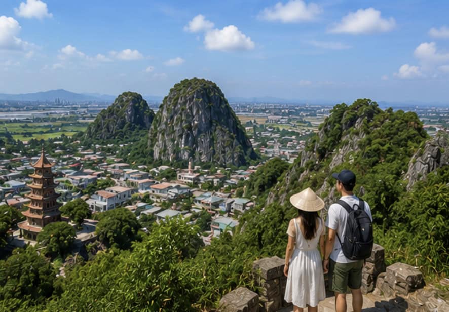 Marble Mountains caves and temples near Da Nang Vietnam