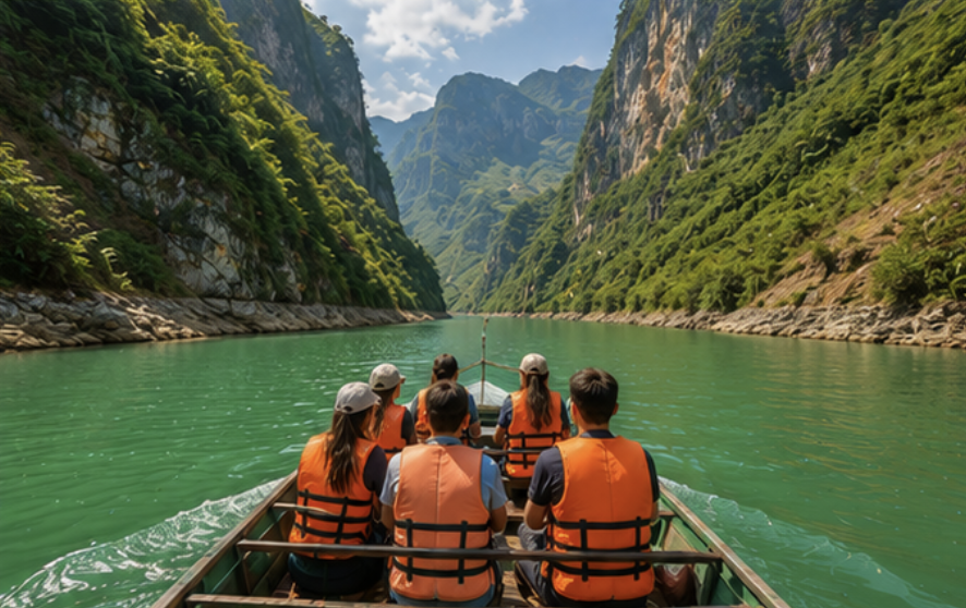 Nho Que River boat trip below Ma Pi Leng Pass in Ha Giang