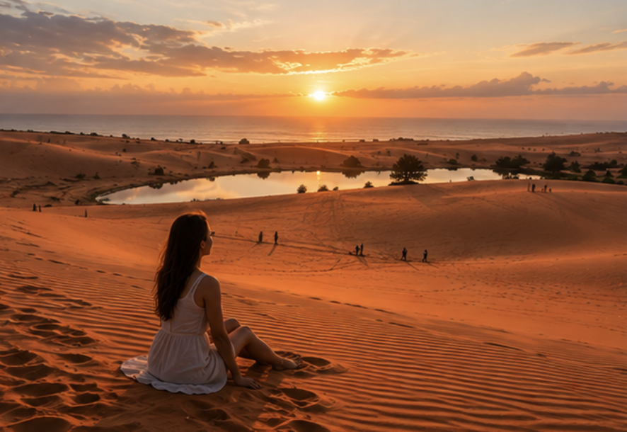 Sunset at the Red Sand Dunes in Mui Ne Vietnam