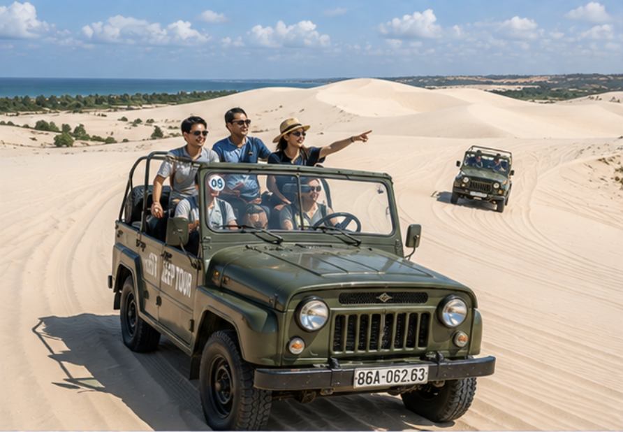 Jeep tour at the White Sand Dunes in Mui Ne Vietnam