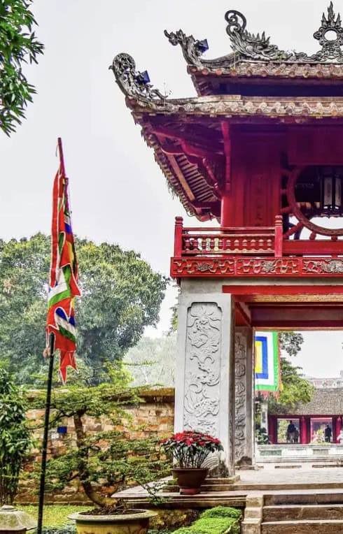 the Temple of Literature in Hanoi