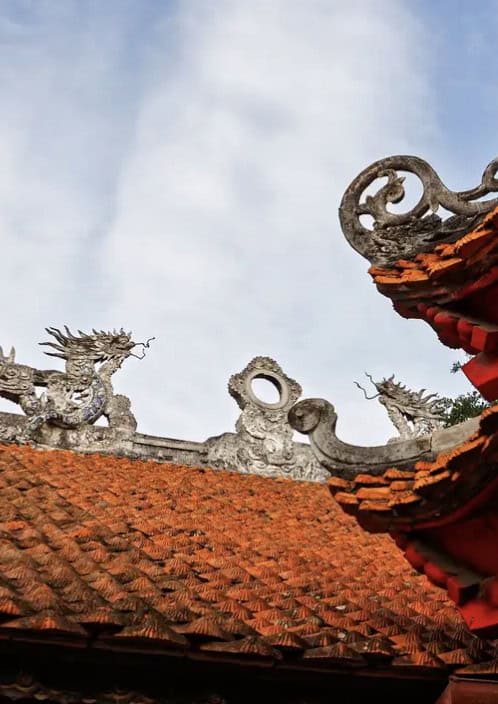 the Temple of Literature in Hanoi