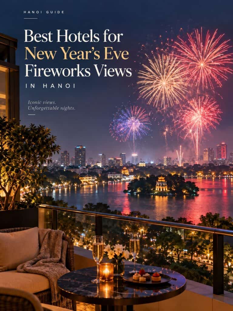 Fireworks views in Hanoi, Vietnam