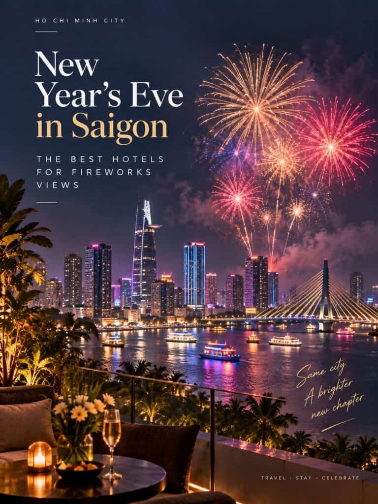 New Year's Eve fireworks in Saigon (Ho Chi Minh City), Vietnam