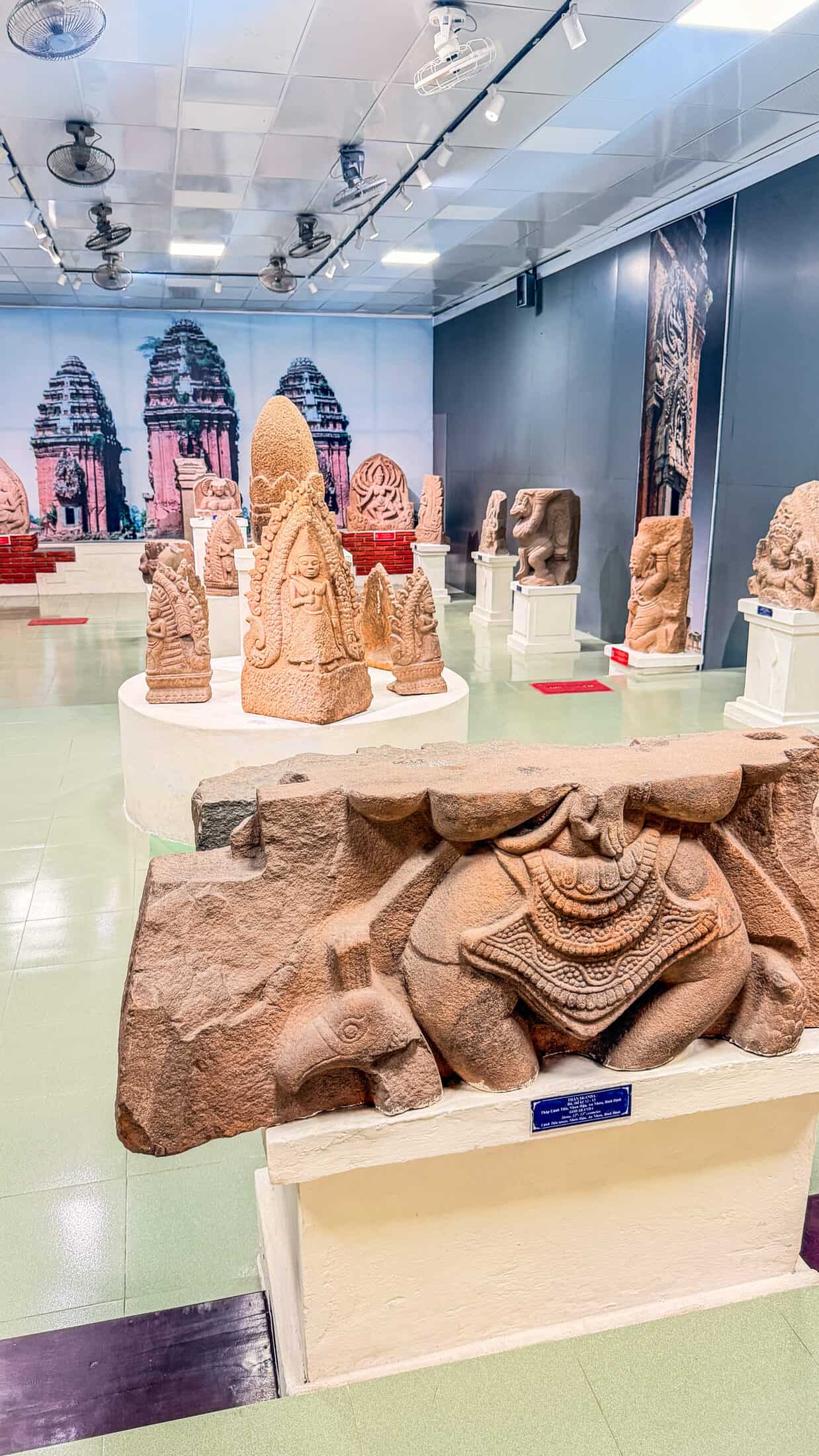 Museum exhibit panels on Binh Dinh's ethnic groups, Gia Lai Museum