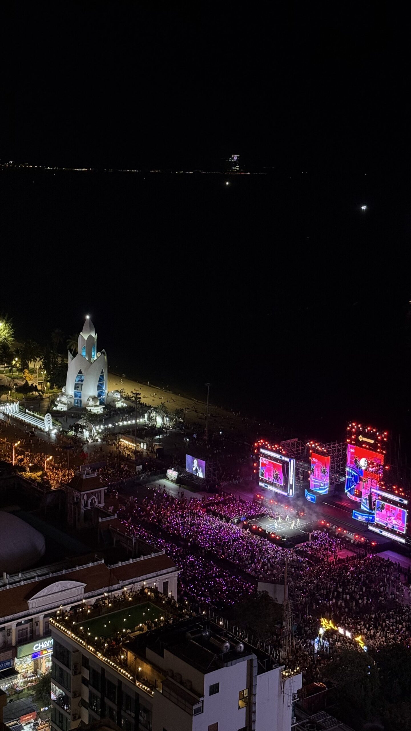 Evening beach concert in Nha Trang