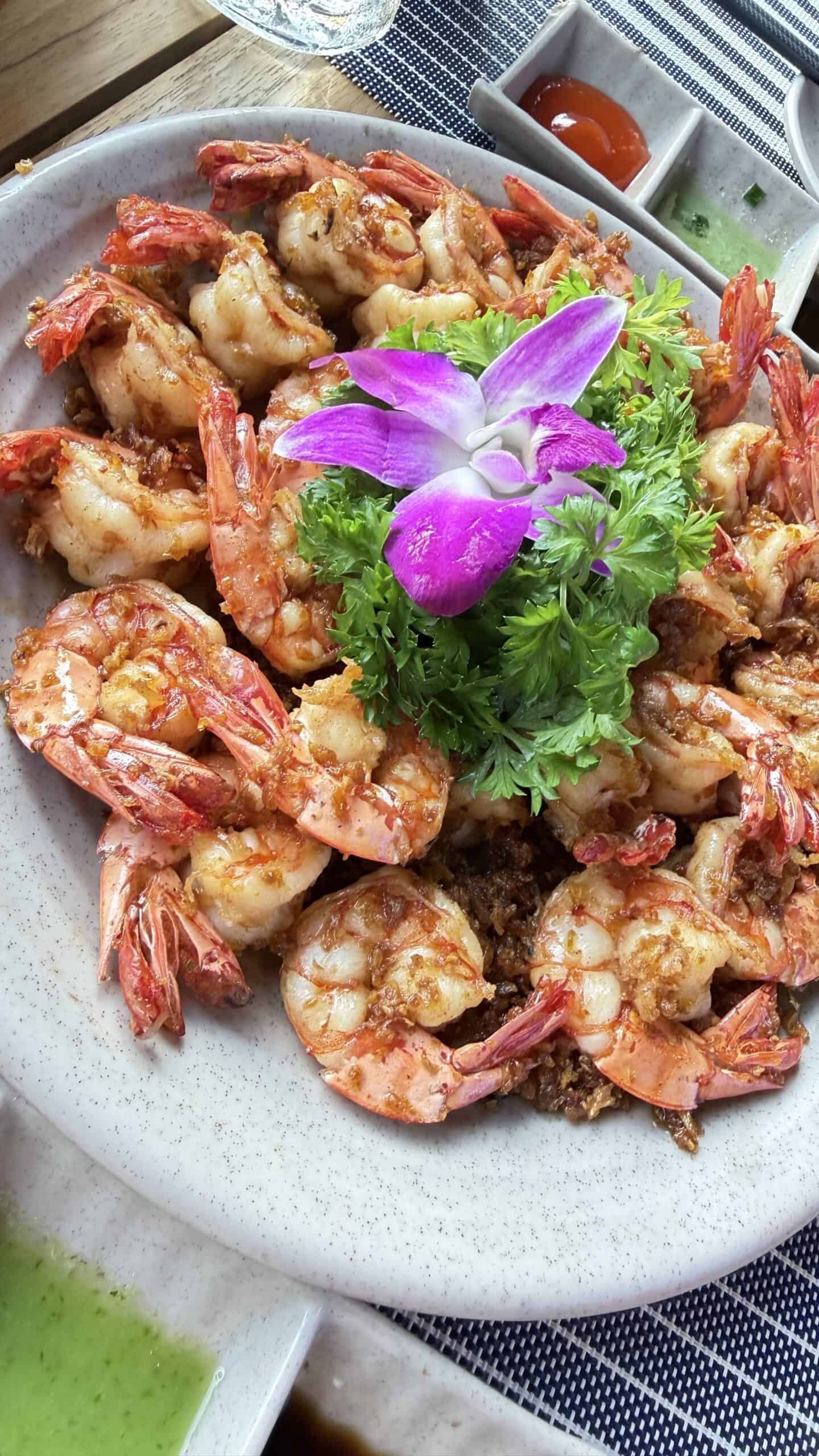 Fresh seafood shrimp in Phu Quoc