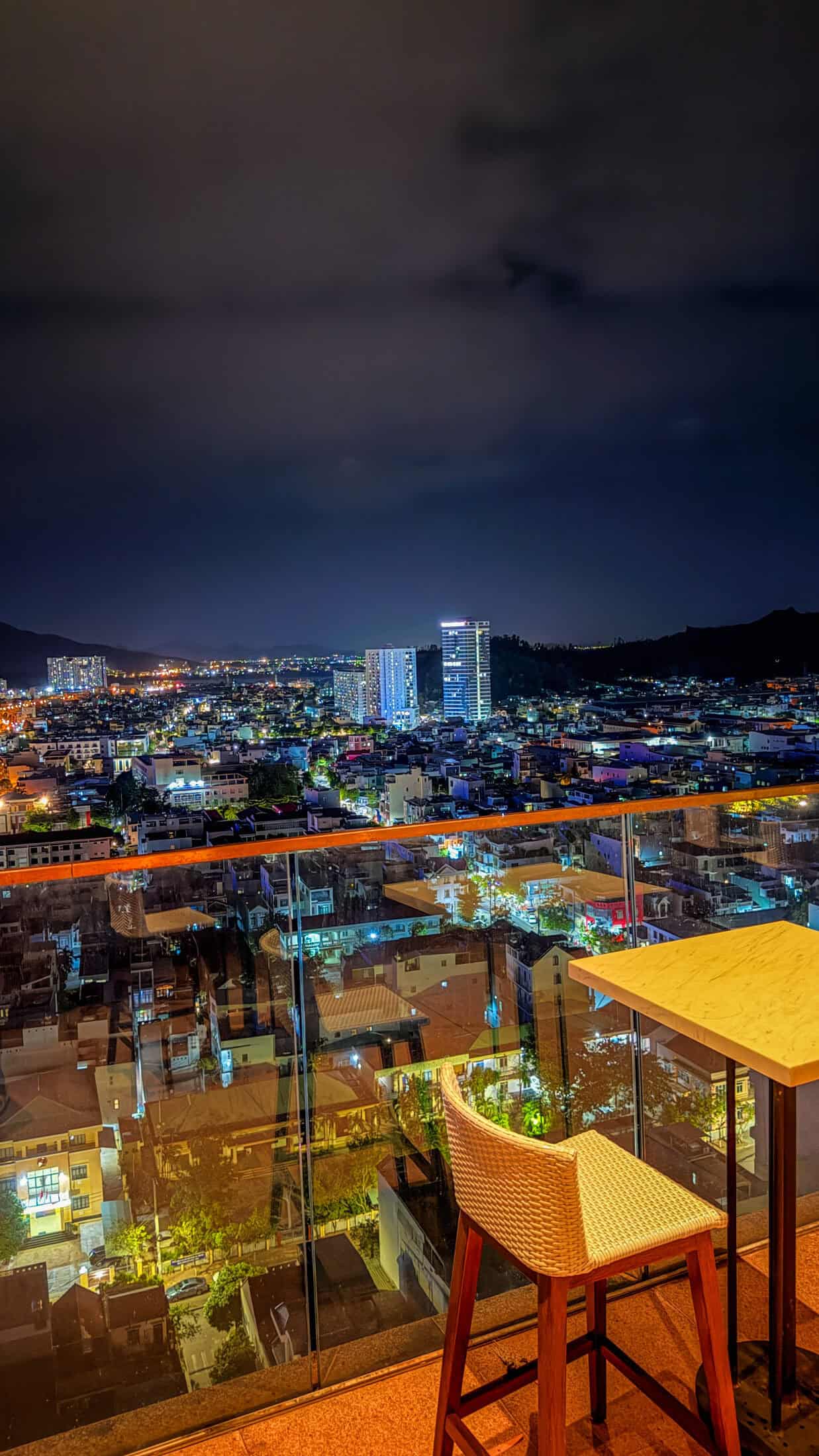 Poolside loungers at Ruby Sky Bar & Restaurant, Quy Nhon