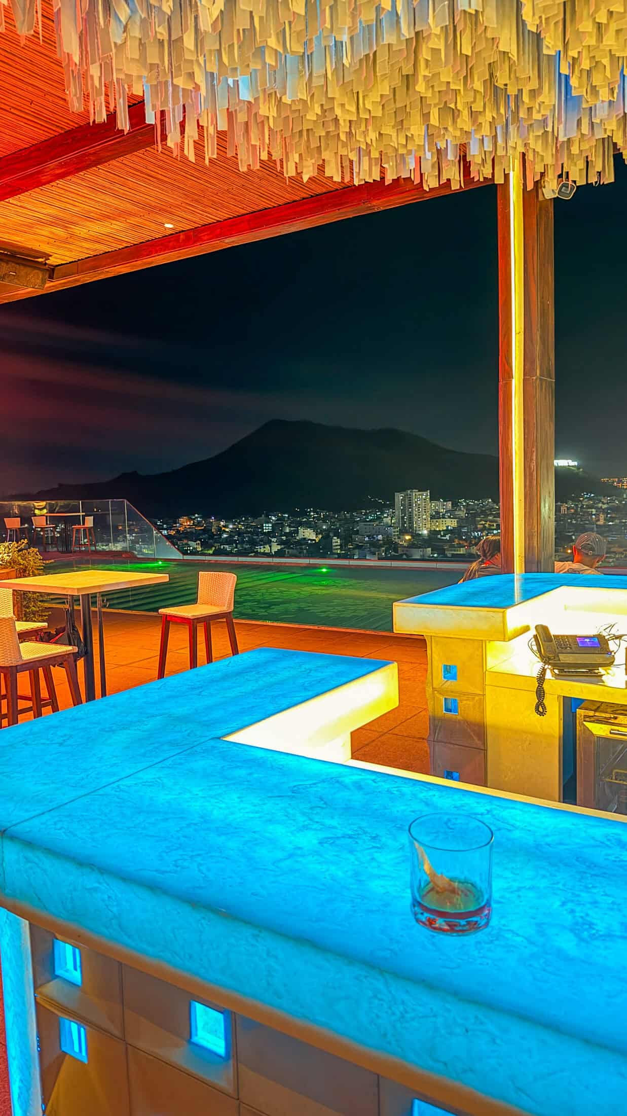 Infinity pool and skyline view at Ruby Sky Bar & Restaurant, Quy Nhon