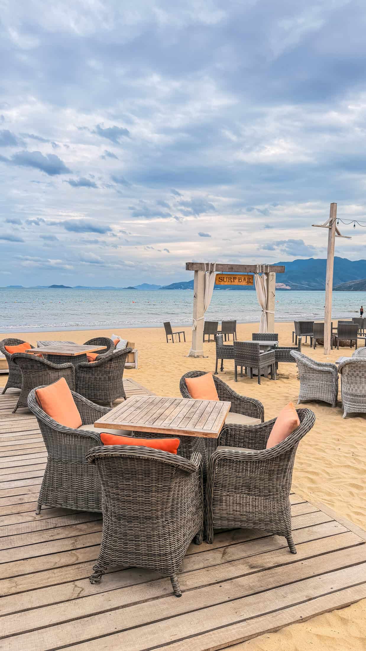 Sea view from the cafe at Surf Bar, Quy Nhon