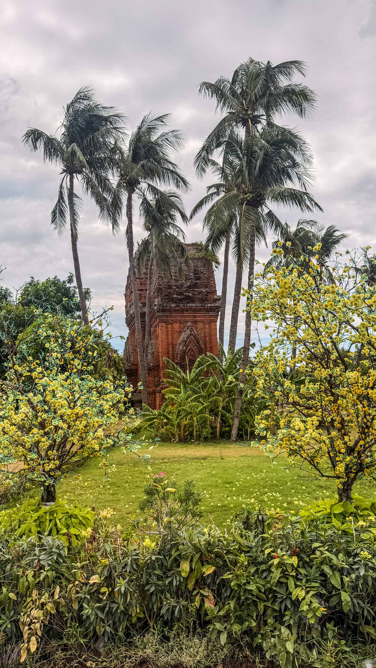 Tháp Đôi Cham towers at Quy Nhon, Vietnam