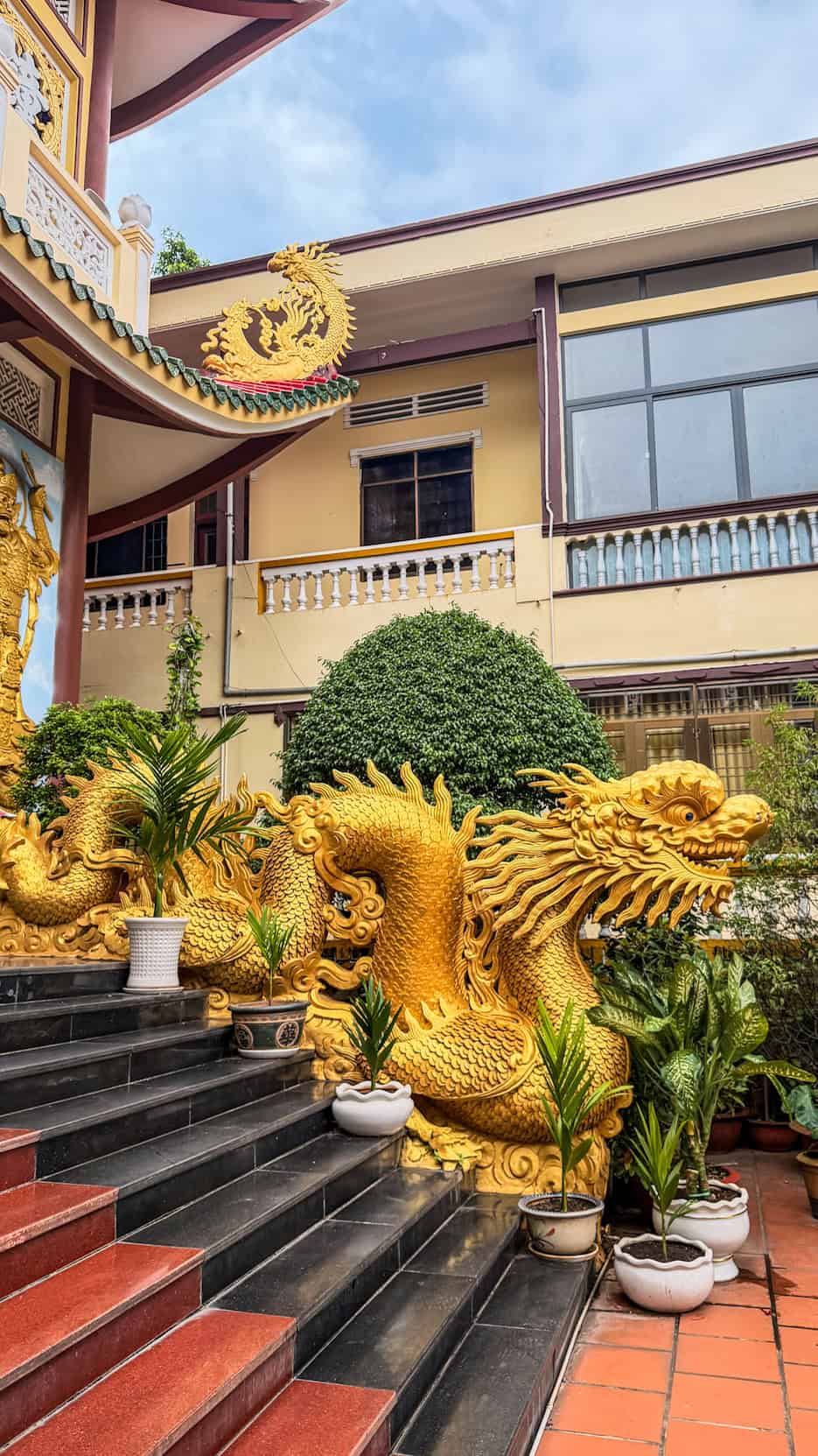 Buddha altar inside Tu Quang Pagoda, Vung Tau