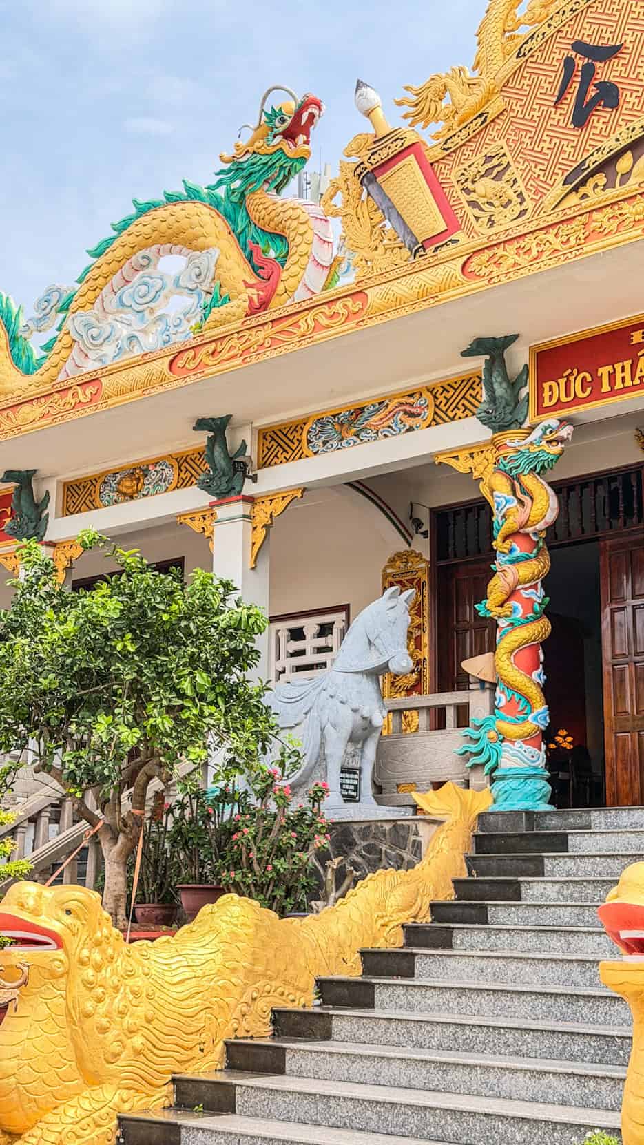 Buddhist temple courtyard in Vung Tau