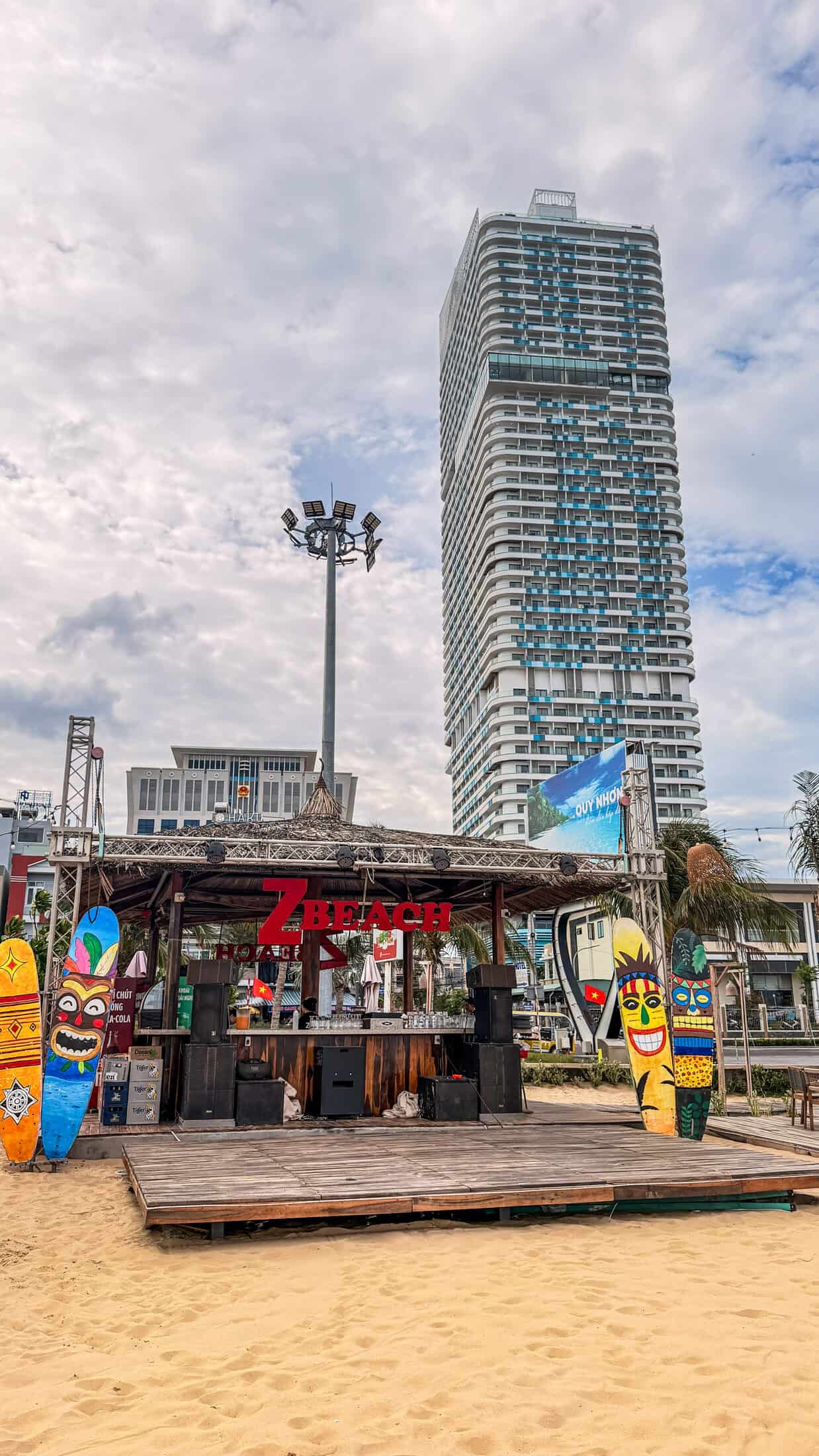Signage and décor at Z Beach, Quy Nhon